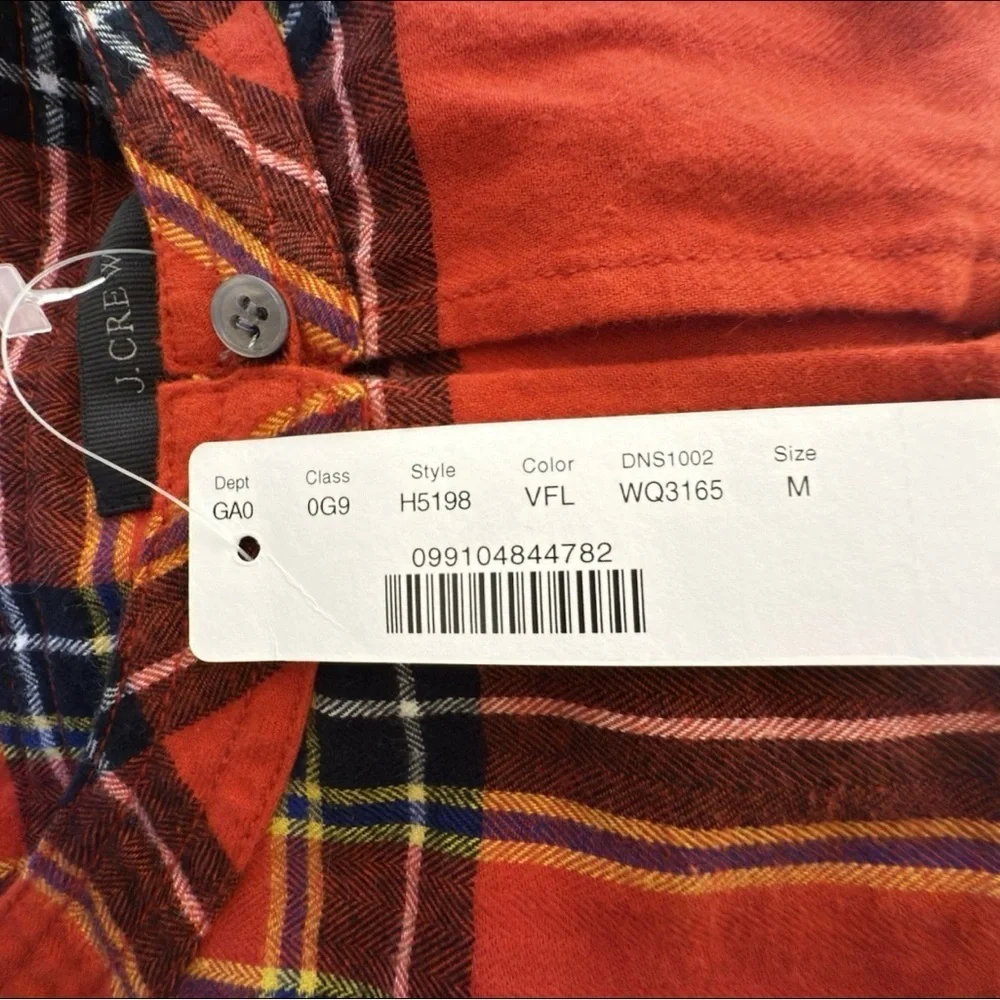 J. Crew Red Plaid‎ Ruffle Blouse